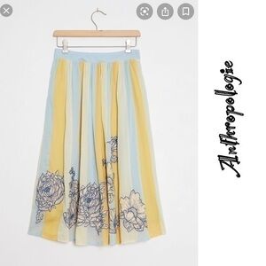 💋Anthropologie Ainra striped A line skirt size XS